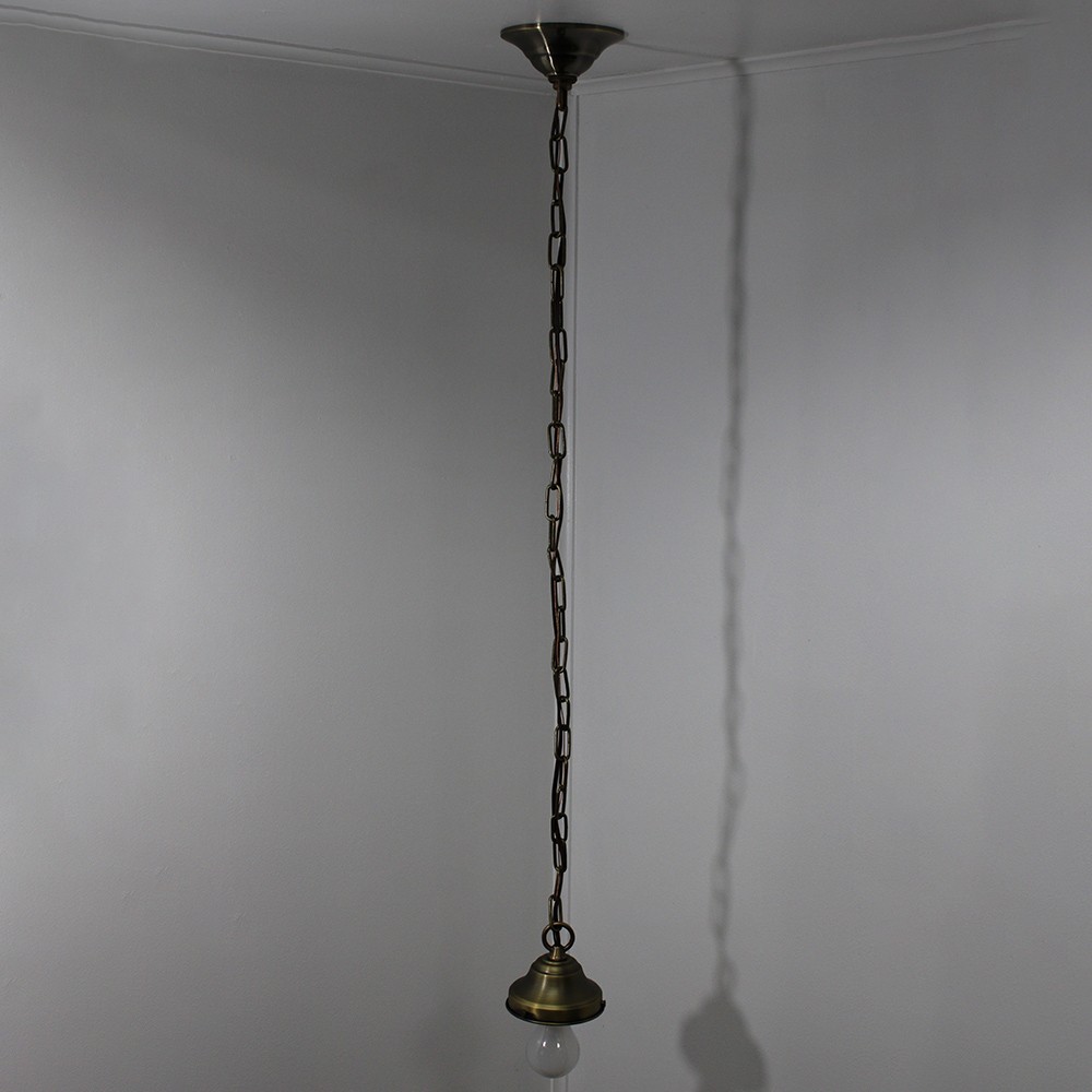 4in Fitter Antique Brass Finish Chain Hanging Ceiling Fixture Questions & Answers