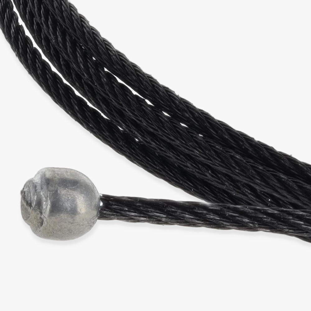 5 Ft Long 1/16in Diameter Stainless Steel Wire Rope with Cast Half Ball End - Black Finish Questions & Answers