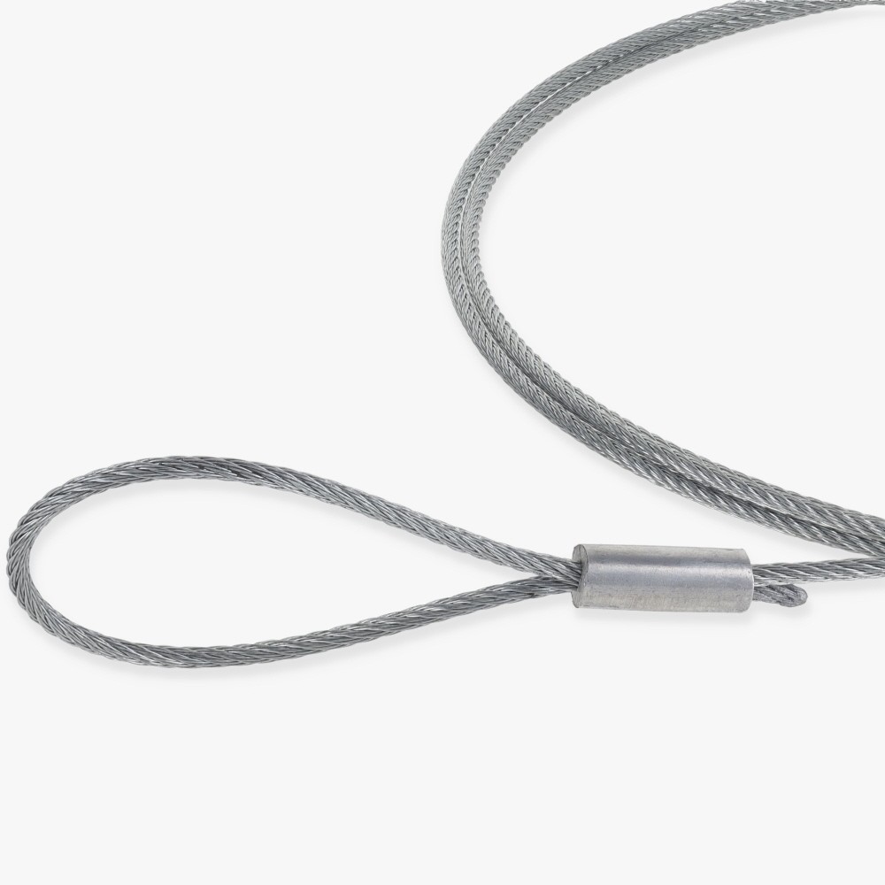 10ft Long - 1/16in Diameter Steel Cable with Loop Ferrule Questions & Answers