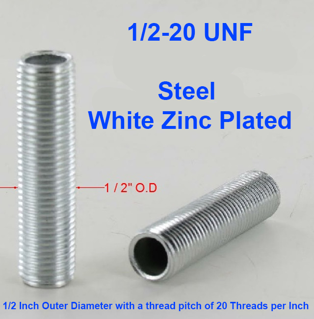 1/2-20 UNF X 36in LONG - 1/2in Diameter Fine Thread Zinc Plated Hollow Steel Nipple Questions & Answers