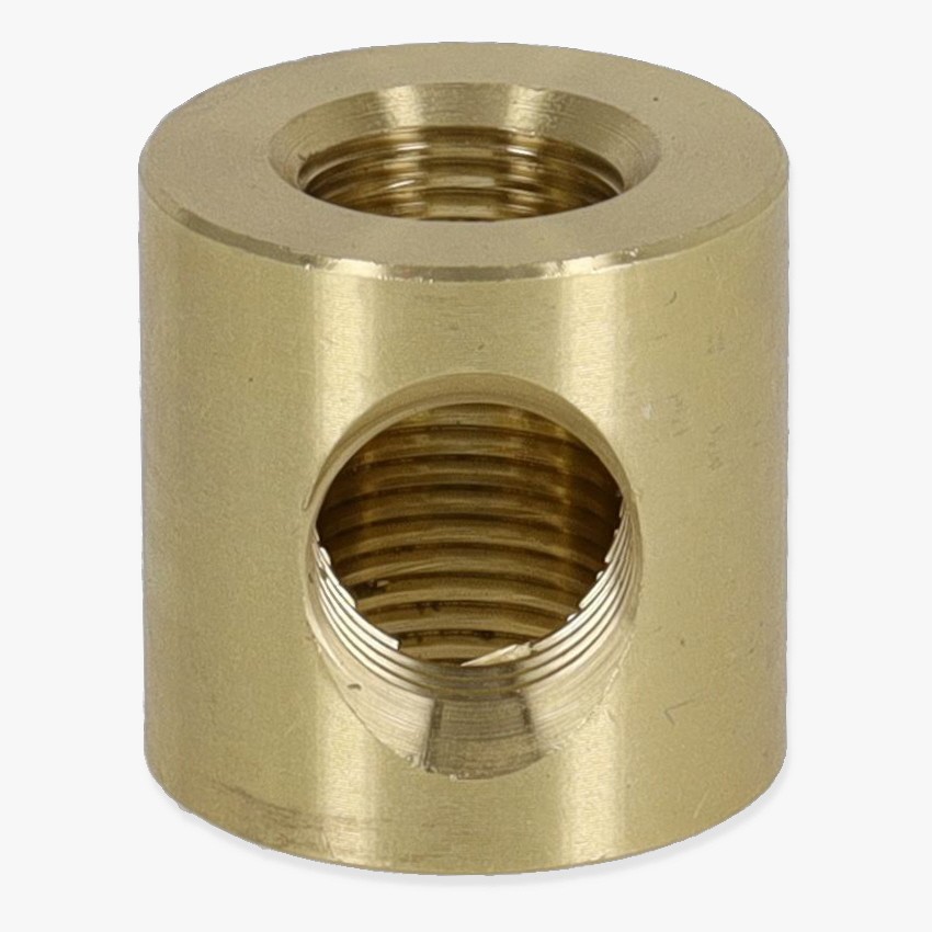 1/8ips Threaded - 3/4in x 3/4in Tee Fitting Straight Armback - Unfinished Brass Questions & Answers