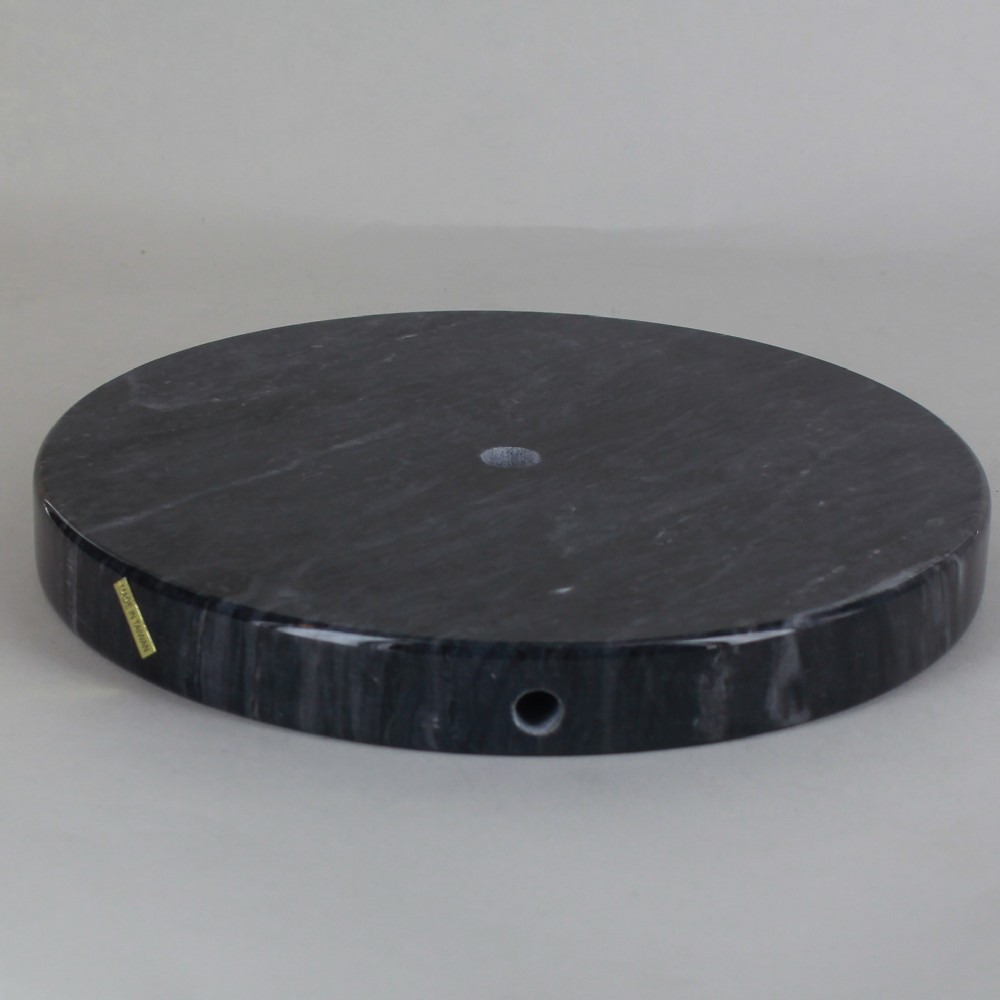 7in Diameter Round Marble Lamp Base - Black Questions & Answers