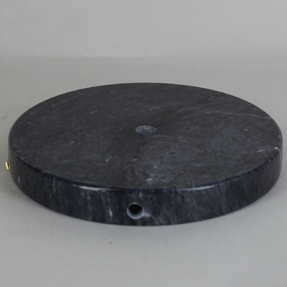 6in Diameter Round Marble Lamp Base - Black Questions & Answers