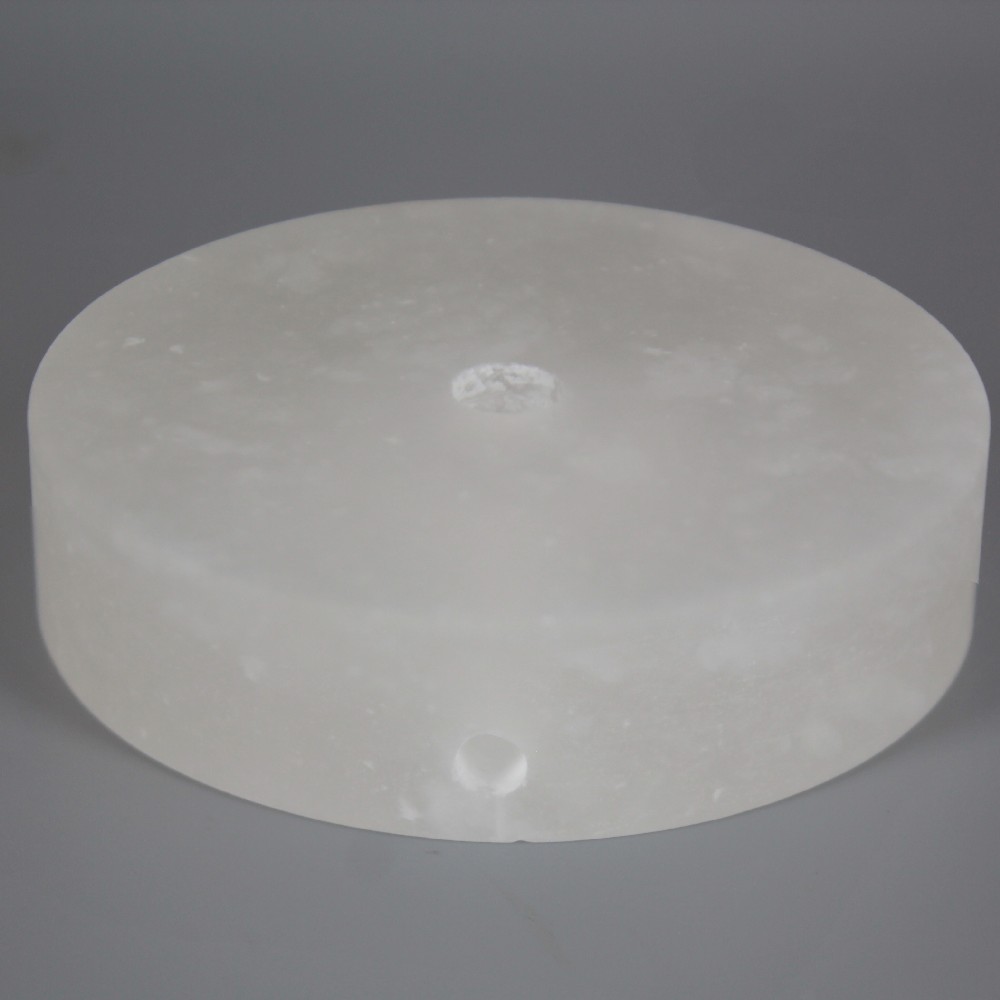 4in. Round Lamp Base With 1/8ips Slip Center Hole and Wire Way - Alabaster Questions & Answers