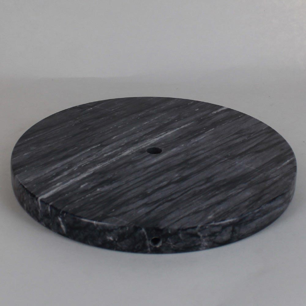 8in Diameter Round Marble Lamp Base - Black Questions & Answers