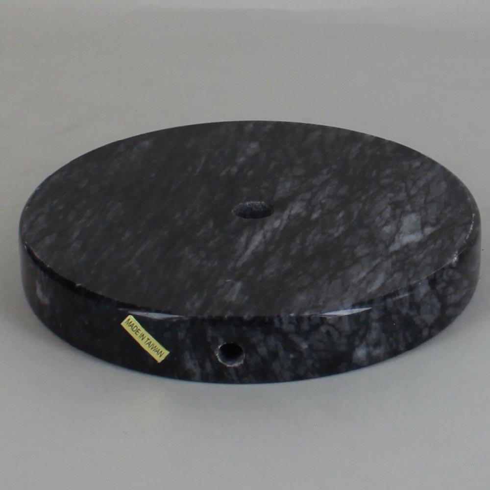 5in Diameter Round Marble Lamp Base - Black Questions & Answers