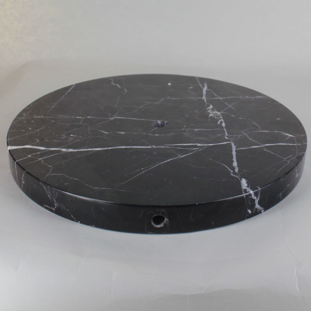 11in Diameter Round Marble Lamp Base - Black Questions & Answers