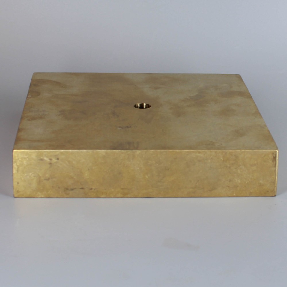 1/8ips Center Hole - 6in Square Cast Brass Canopy/Base - Unfinished Brass Questions & Answers