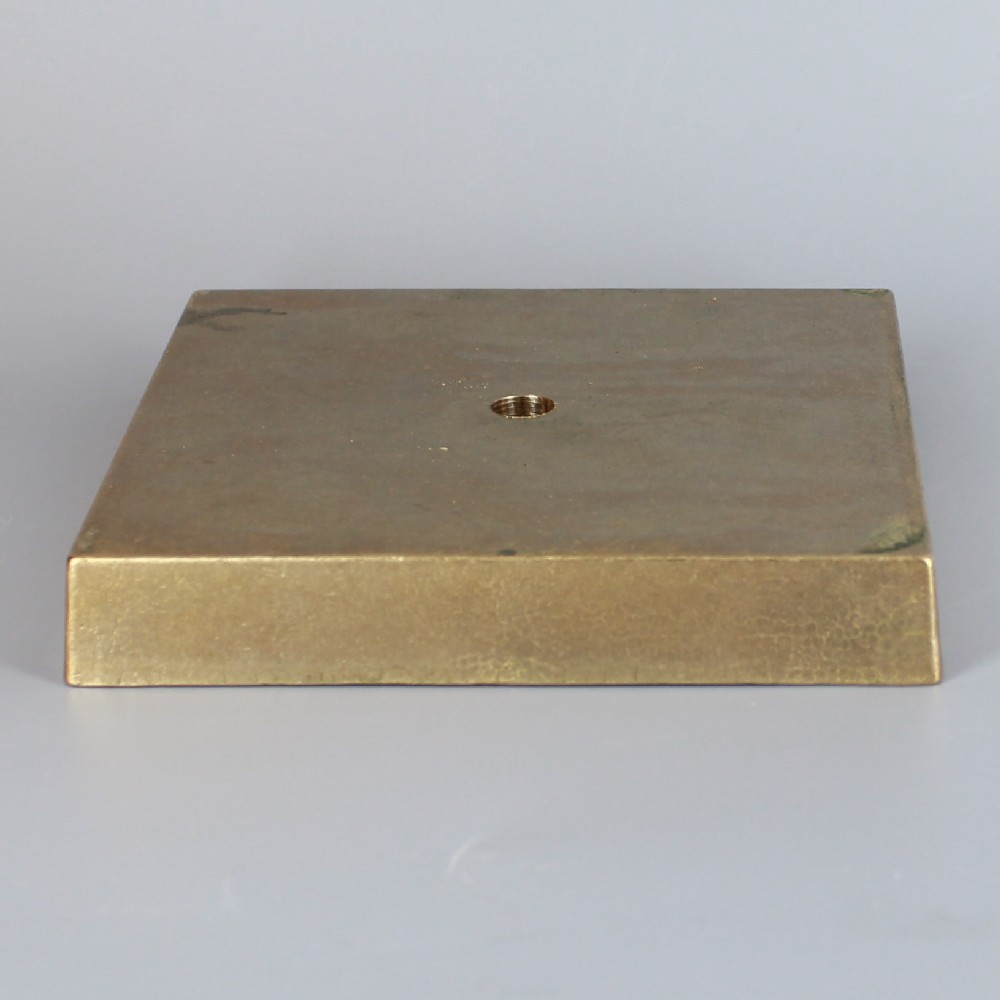 1/8ips Center Hole - 5in. Square Cast Brass Canopy/base - Unfinished Brass Questions & Answers