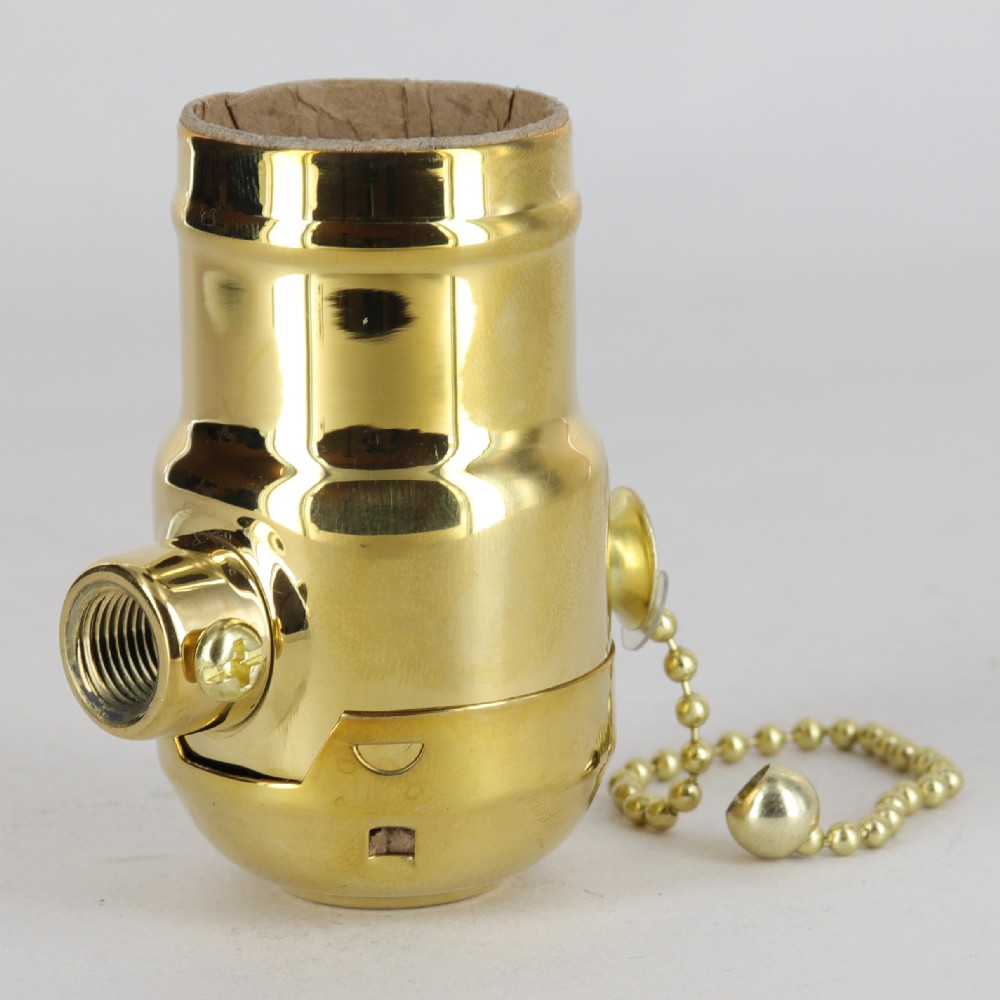 E-26 Standard Base 90 Deg Angle Mount Pull Chain Switch Lamp Socket - Brass Plated Questions & Answers