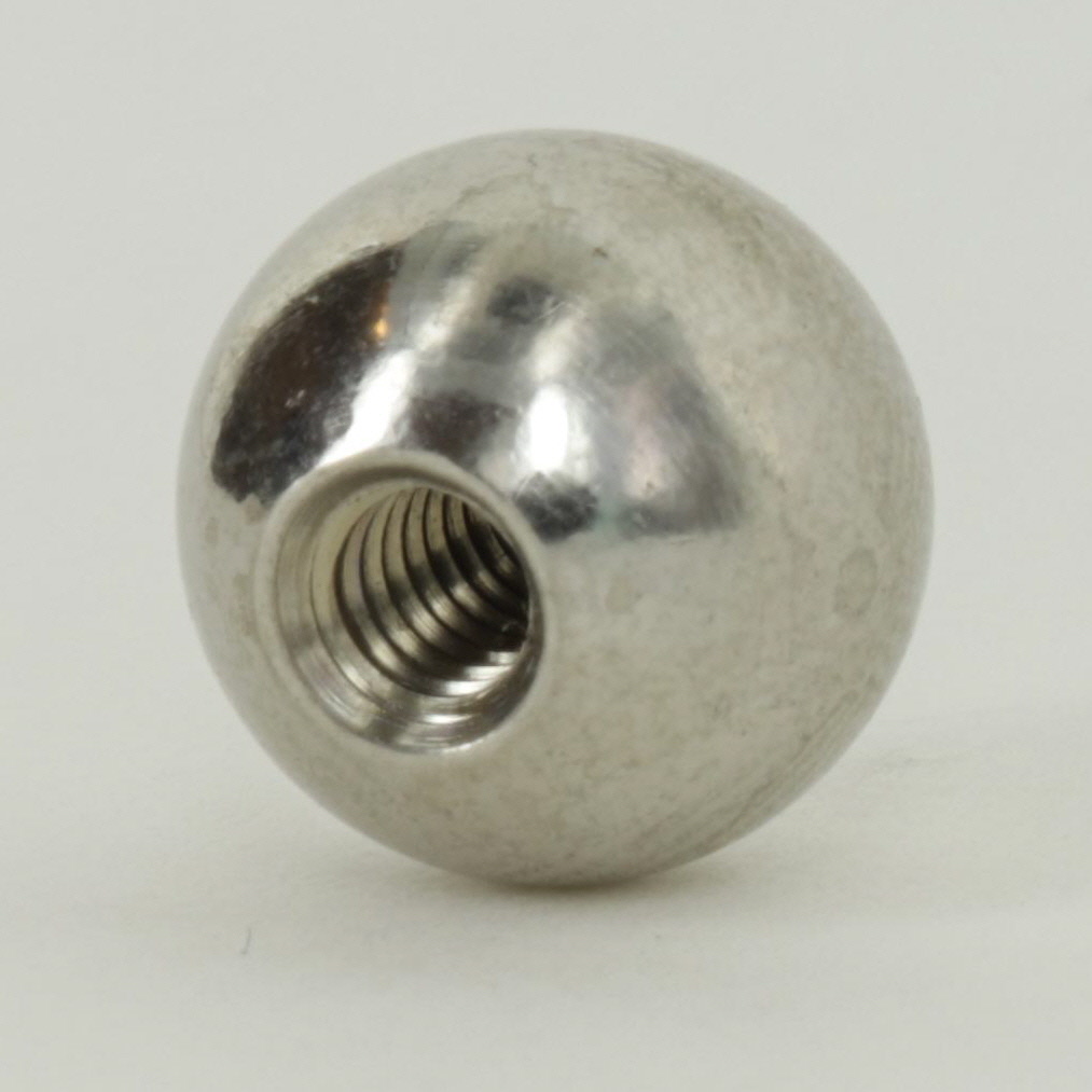 1/2in Diameter - 8/32 UNC Threaded Brass Ball - Polished Nickel Questions & Answers