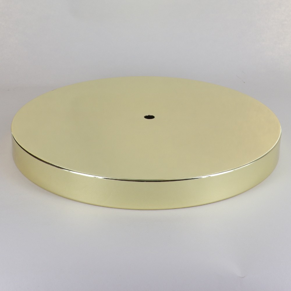 1/8ips Center Hole - 10in Flat Canopy/Base without wire way - Brass Plated Questions & Answers