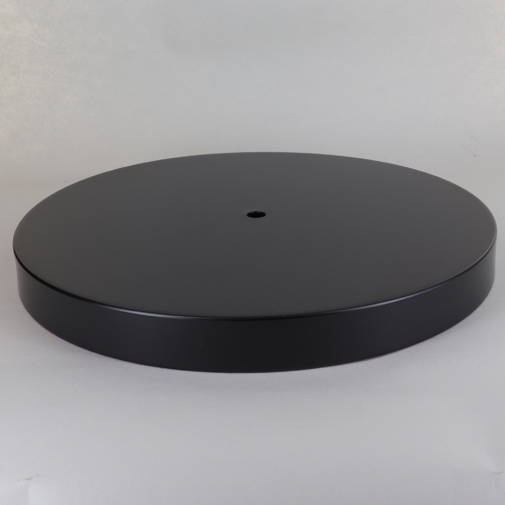 1/8ips Center Hole - 10in Canopy/Flat Base Without Wire Way - Black Finish Questions & Answers