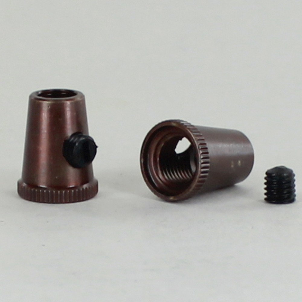 1/8ips Female Threaded Cone Cord Grip with M6 Threaded Nylon Set Screw - Oil Rubbed Bronze Finish Questions & Answers