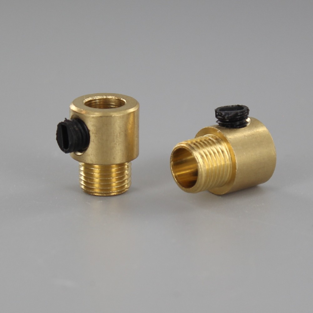 1/8ips. Male Threaded Strain Relief with Nylon Set Screw - Unfinished Brass Questions & Answers