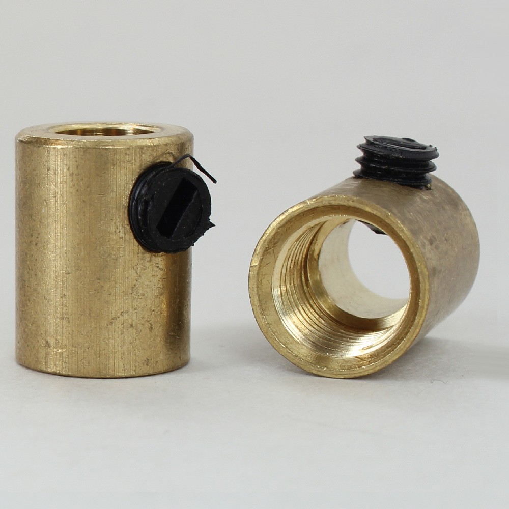 1/8ips Female Threaded Strain Relief and Nylon Set Screw - Unfinished Brass Questions & Answers