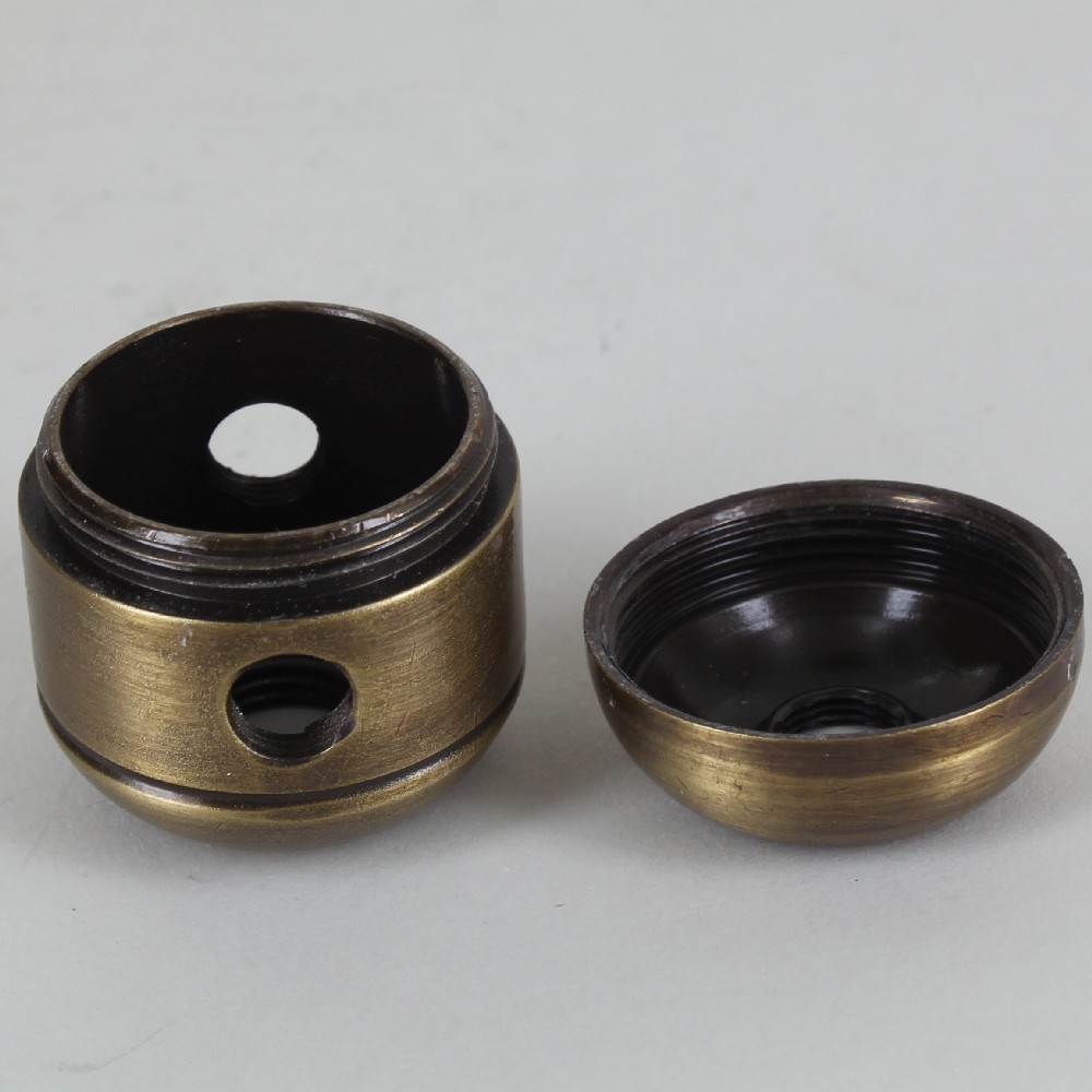 2 X 1/8ips. Side Holes - 1/4ips Bottom - Large Cluster Body - Antique Brass Questions & Answers