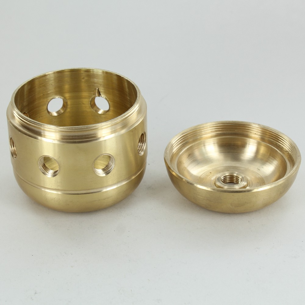 8 X 1/8ips. Side Holes - 1/4ips Bottom Hole - Jumbo Cluster Body - Unfinished Brass Questions & Answers