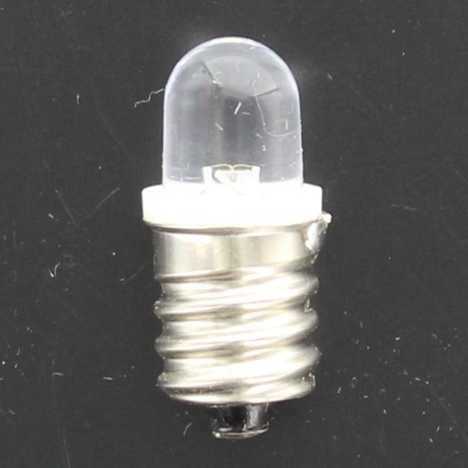 1Watt White LED E-12 Base 6V DC T3 Style Clear Lamp Bulb Questions & Answers