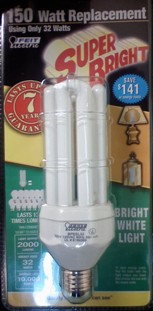 150W Replacement! 32W White E-26 Base Compact Fluorescent Bulb Questions & Answers