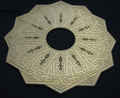 Unfinished Brass Cast Brass 21-3/4in. Ceiling Medallion with 5-3/8 Center Hole Questions & Answers