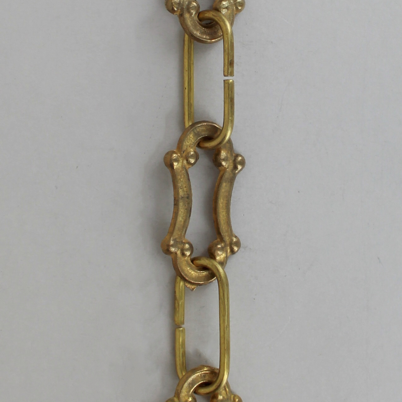 1/16in. Thick Decorative Cast Brass Scroll Link Lamp Chain - Unfinished Brass Questions & Answers