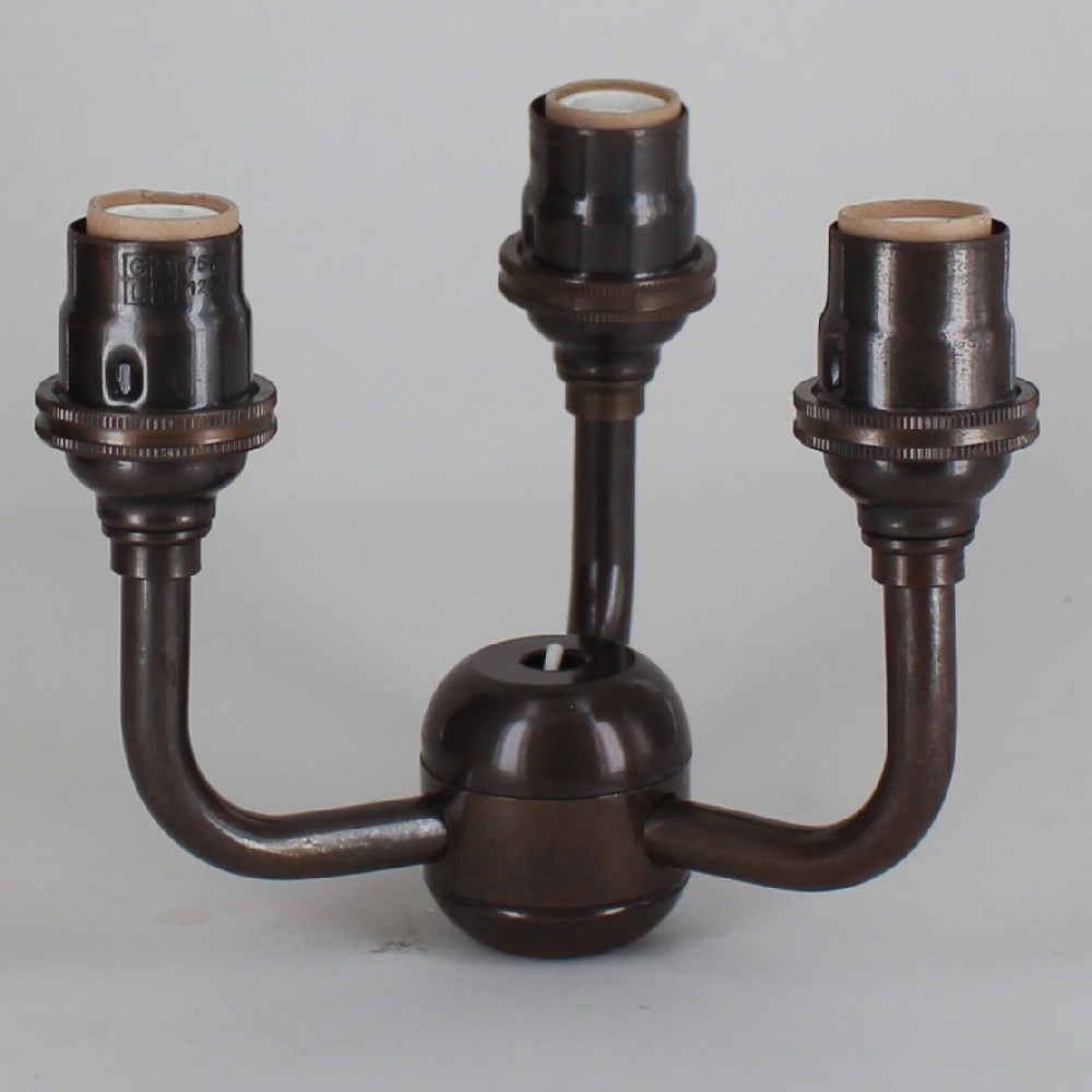 E-12 3 Socket Cluster with Large Body - Antique Bronze Finish Questions & Answers