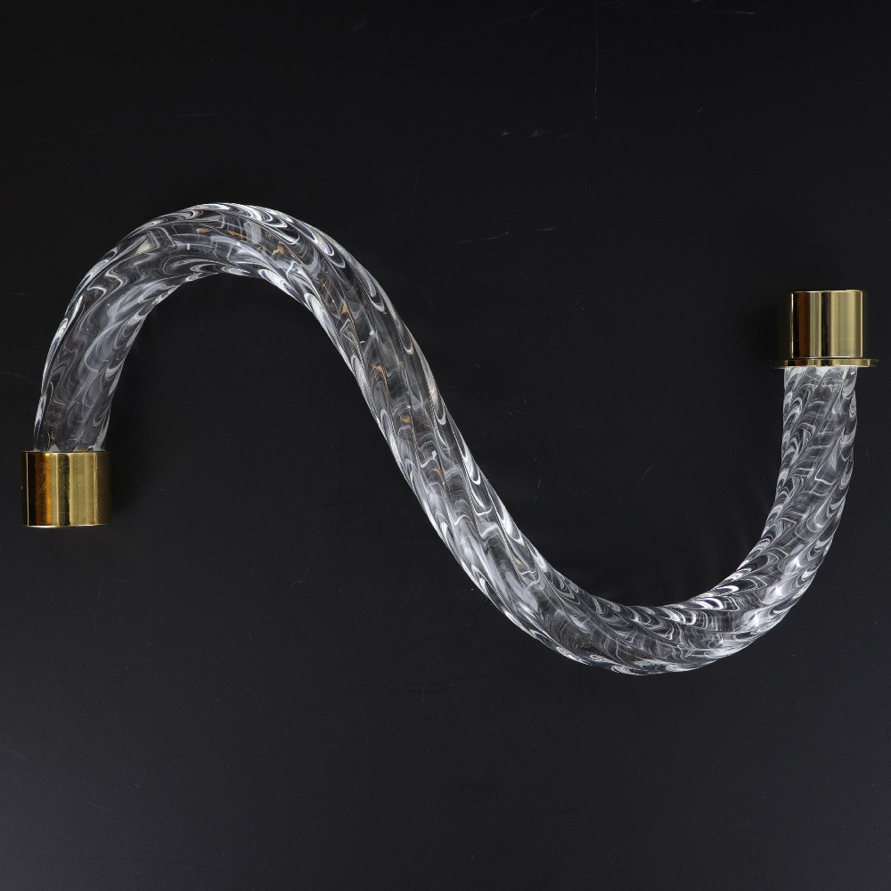 8in. Roped Crystal S-Arm with Brass Plated Ends Questions & Answers