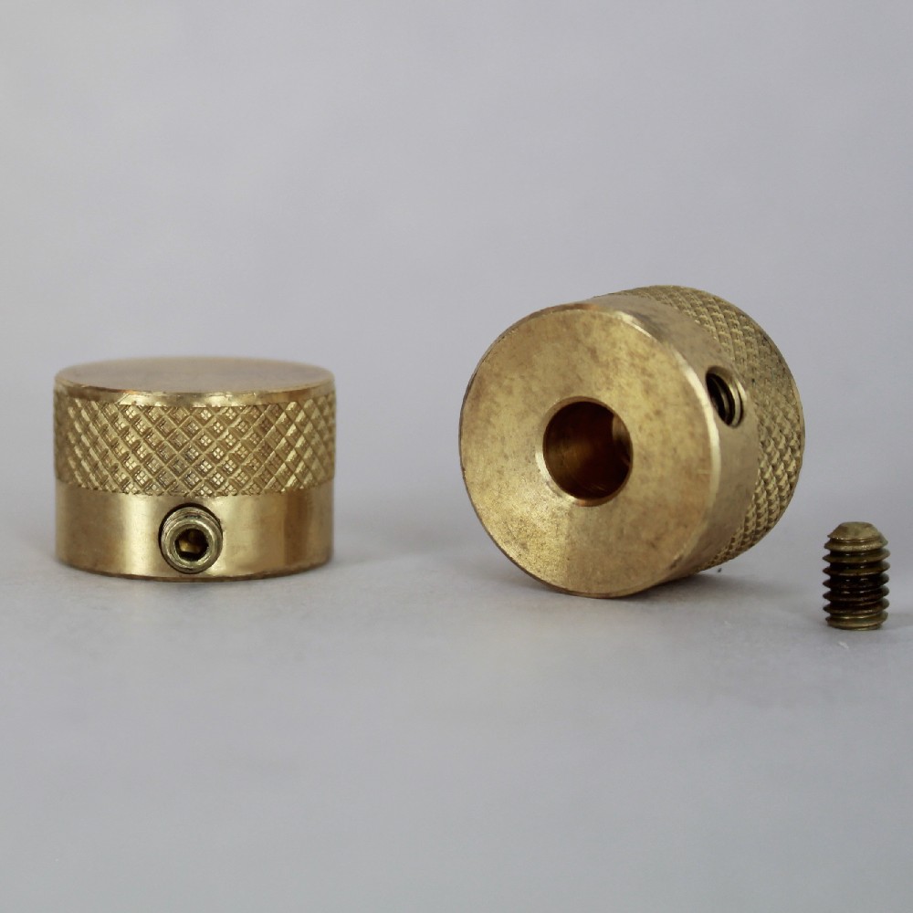 3/4in. x 1/2in. Diamond Knurled Dimmer Knob With Set Screw - Unfinished Brass Questions & Answers