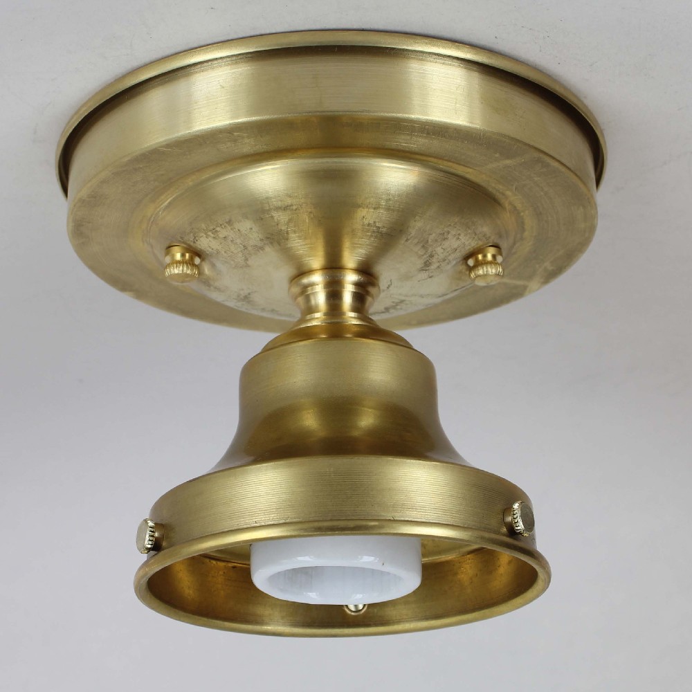 3-1/4in. Fitter Semi-Flush Lighting Fixture - Unfinished Brass Questions & Answers