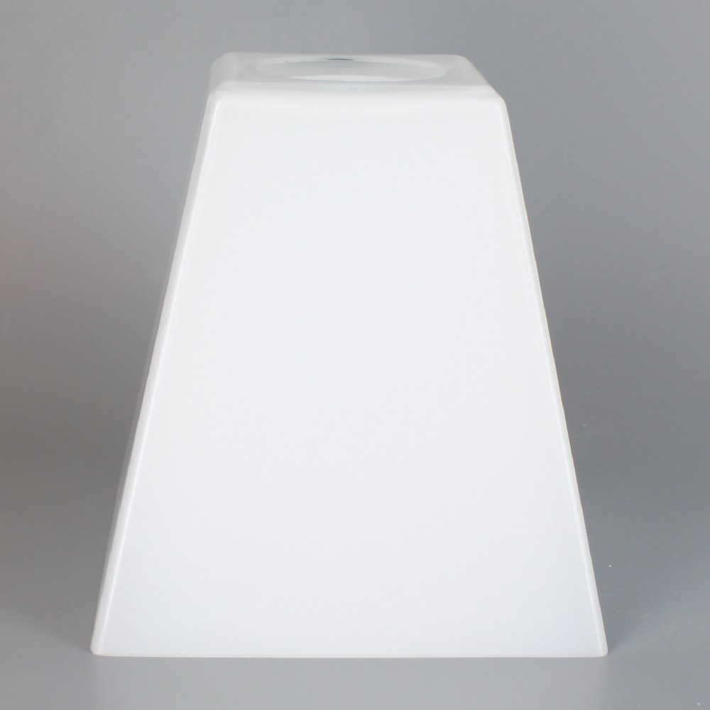 White Square Glass Cone Shade With 1-5/8in Hole For Use With CUSQ100 Cup Questions & Answers