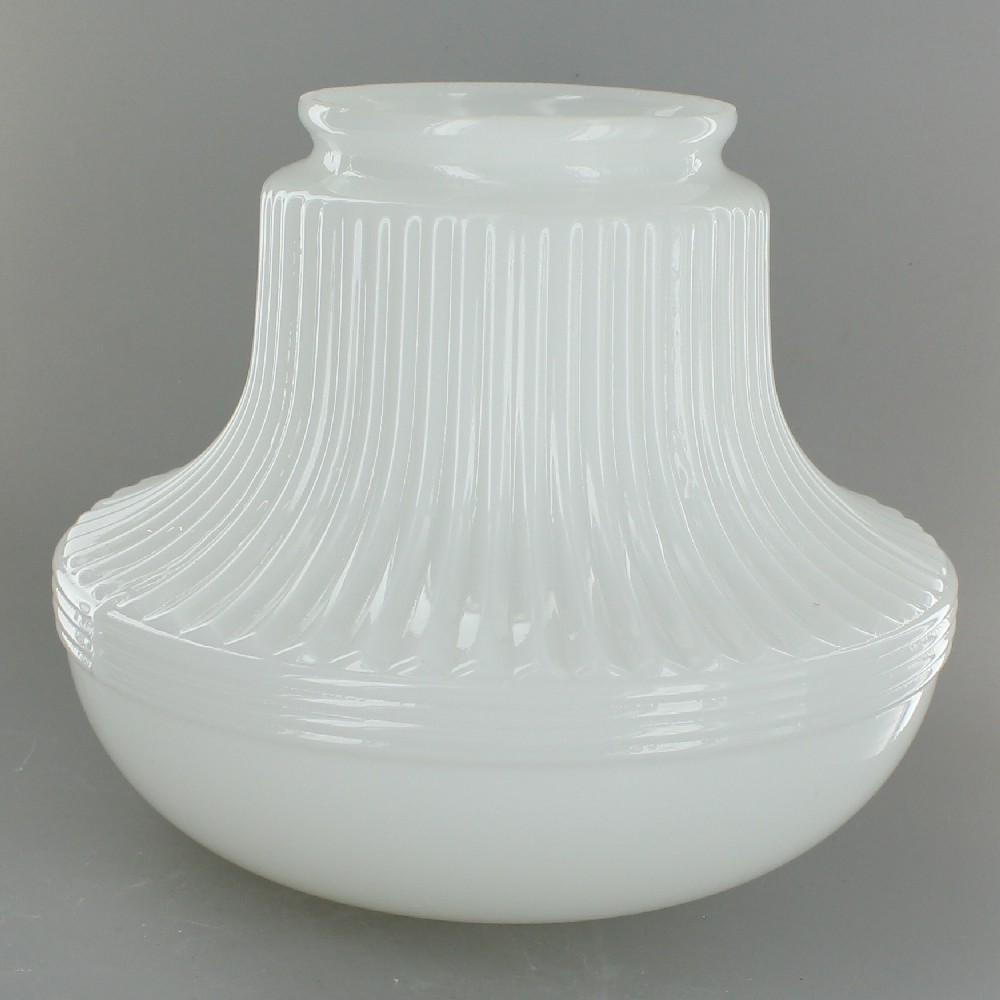 Opal White Long Scalloped Rounded Glass Shade with 4in. Neck Questions & Answers