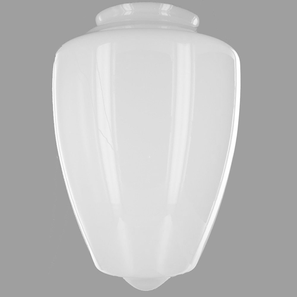 14in. Milk White Gothic Glass with 6in. Neck Questions & Answers