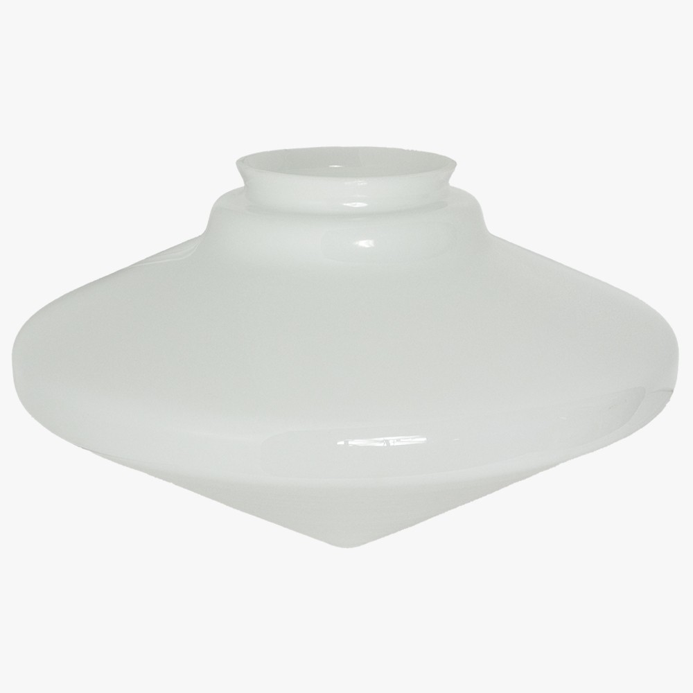 18in. Opal Flying Saucer Pointed Glass Shade with 6in. Neck Questions & Answers