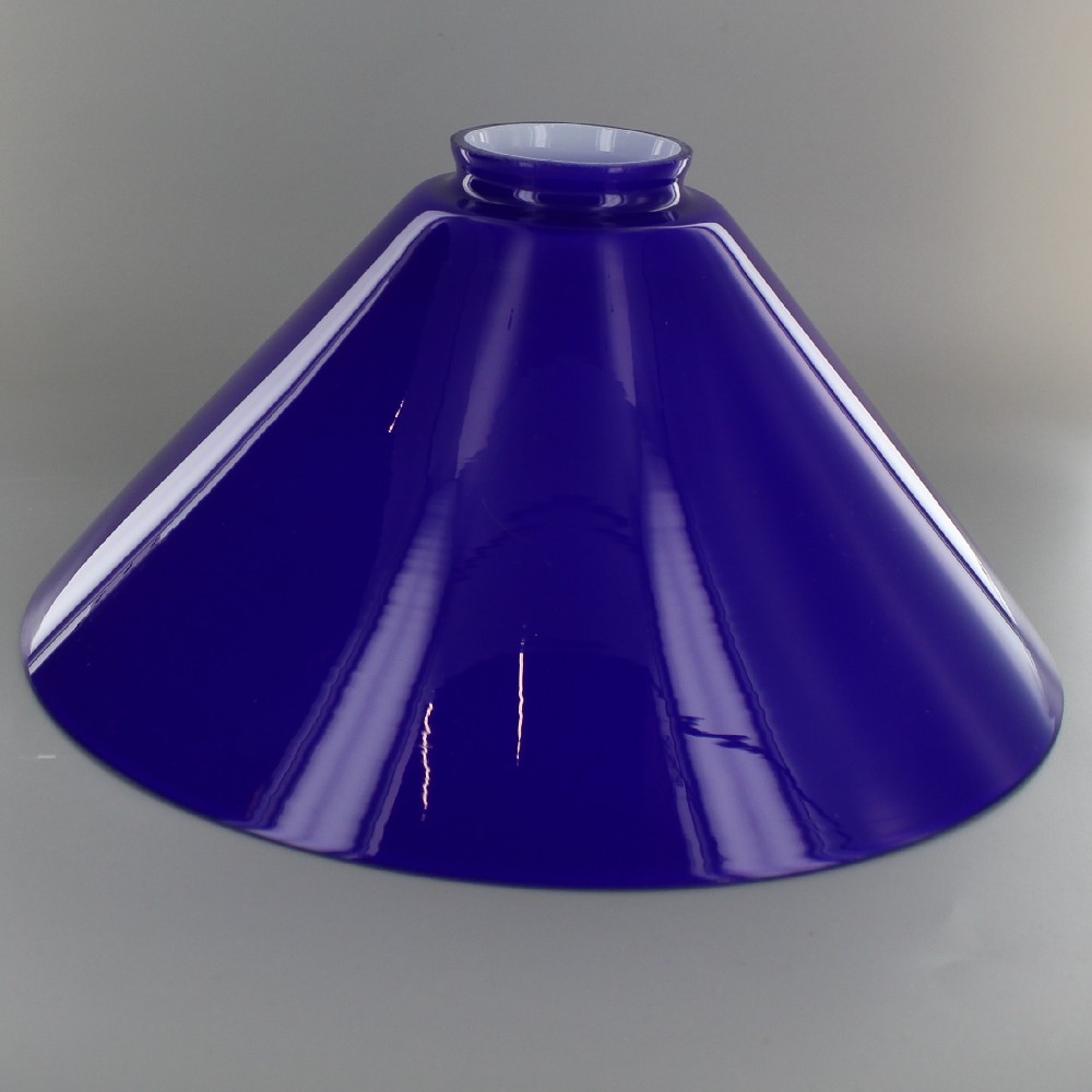 Cobalt Blue French Cased Cone Shade with 2-1/4in. Neck Questions & Answers