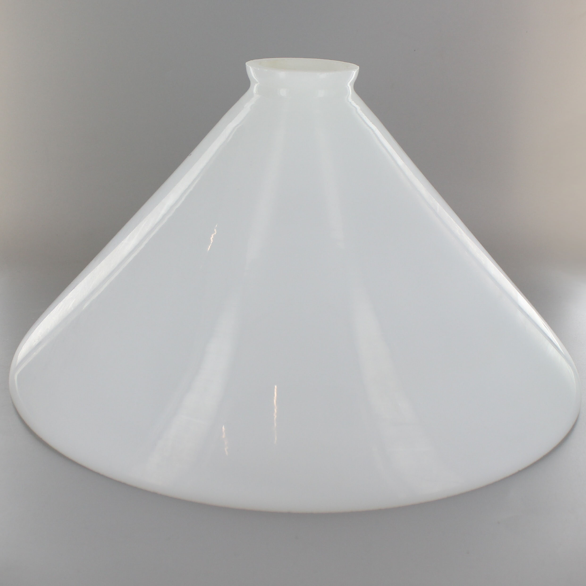 12in. White Cone Shade with 2-1/4in. Neck Questions & Answers