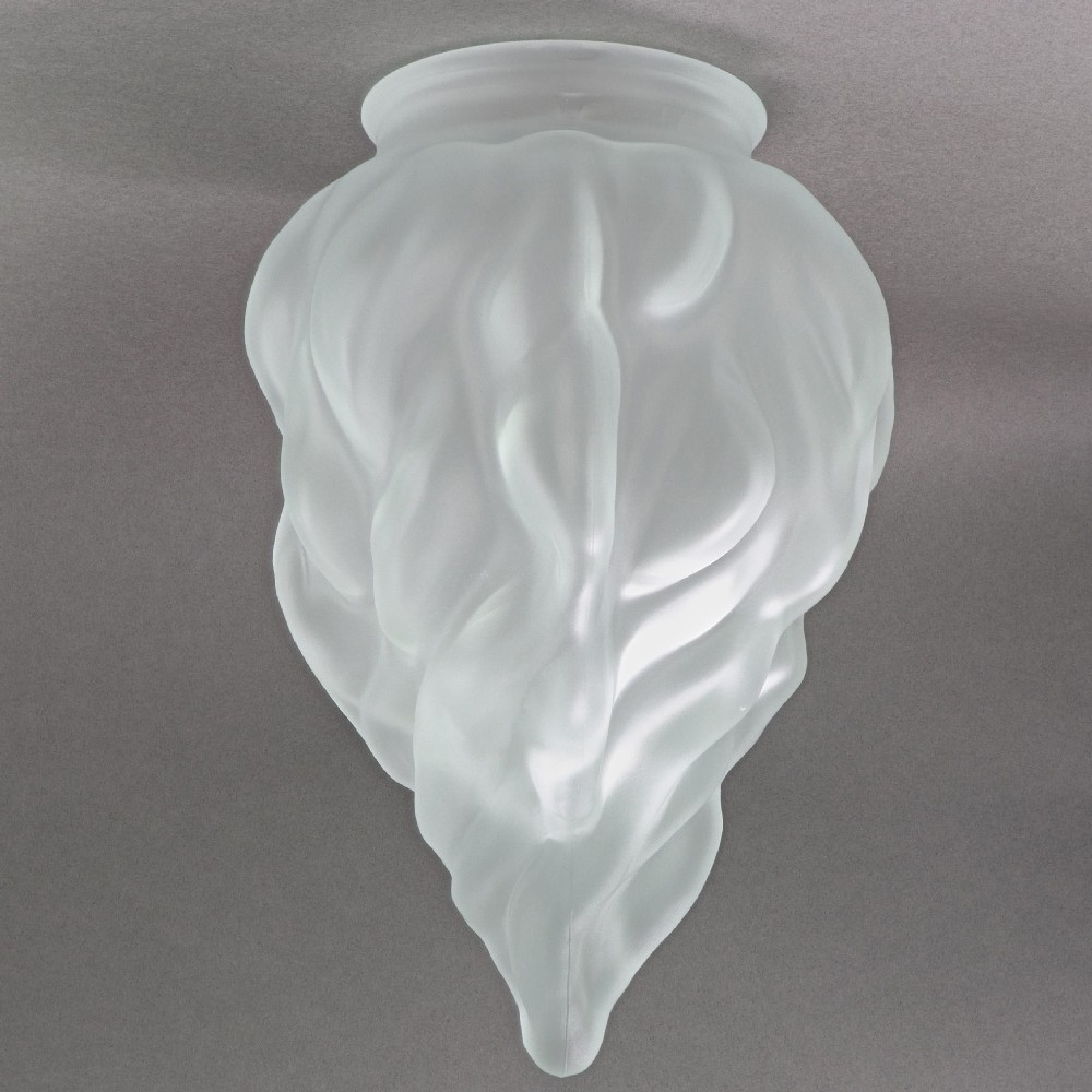 Medium Flame Shape Frosted Glass with 3in. Neck Questions & Answers