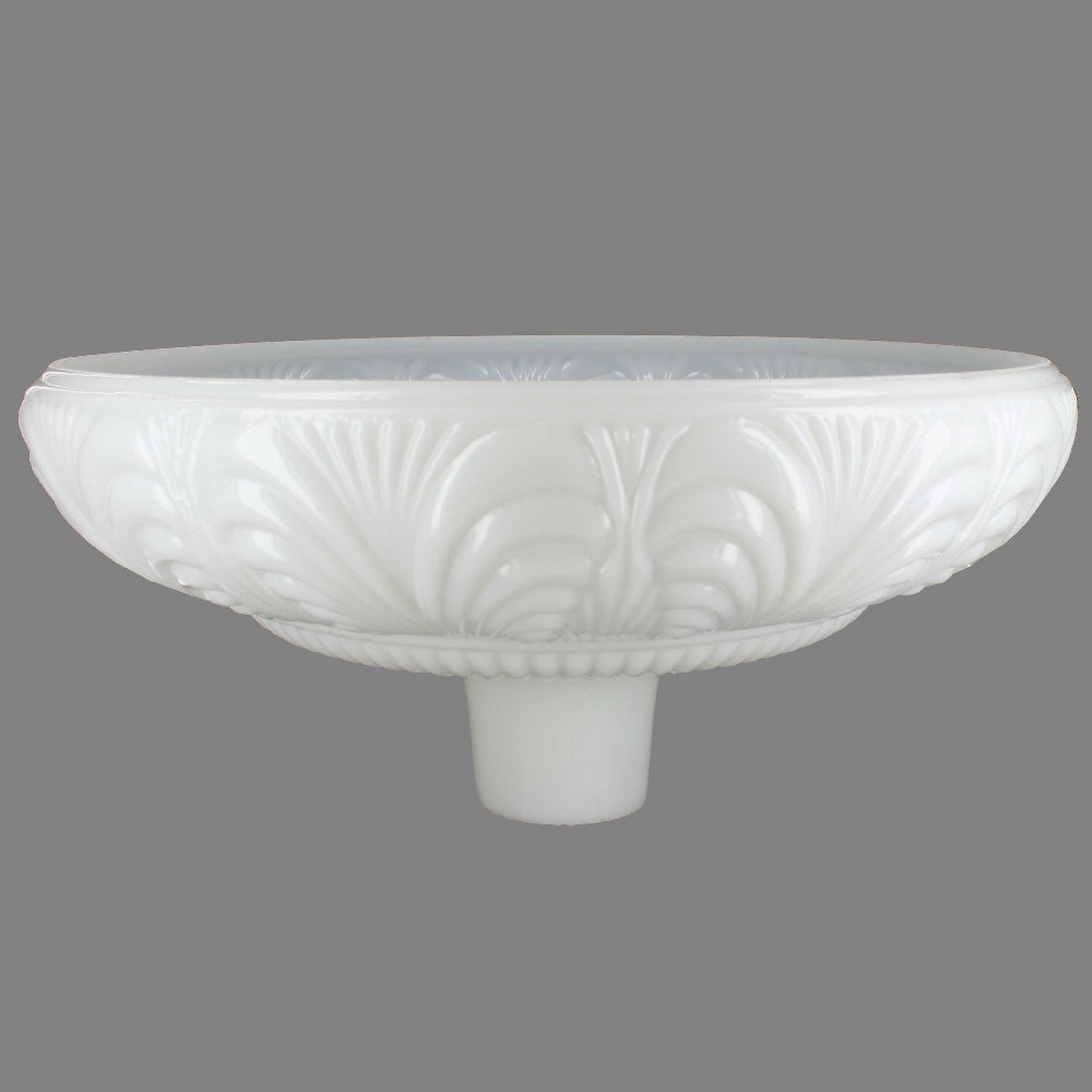 14-1/2in. Opal White Draped Torchiere Shade with 2-3/4in. Neck Questions & Answers