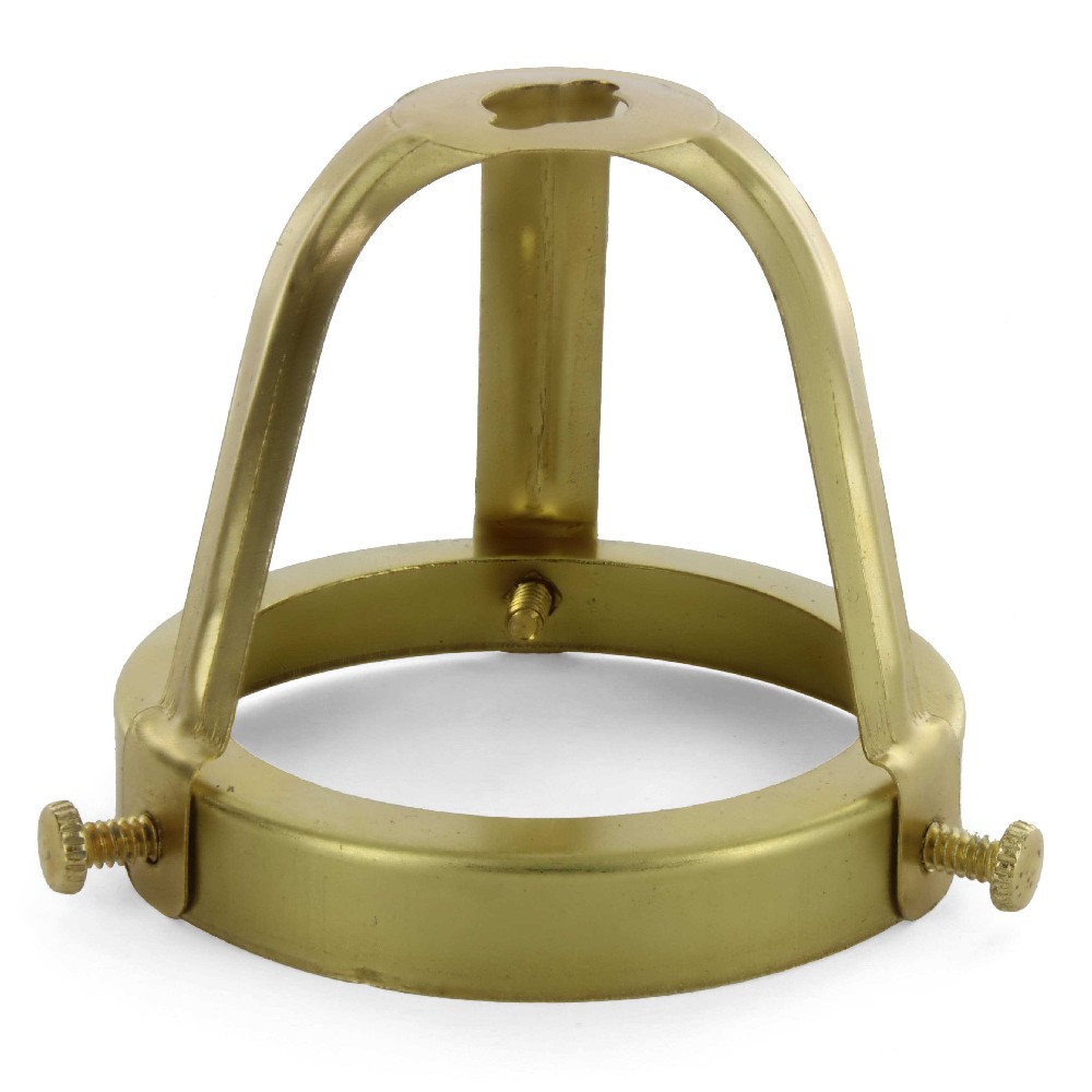 2-1/4in. Stamped Brass Spoke Shade Holder with Screws - Unfinished Brass Questions & Answers