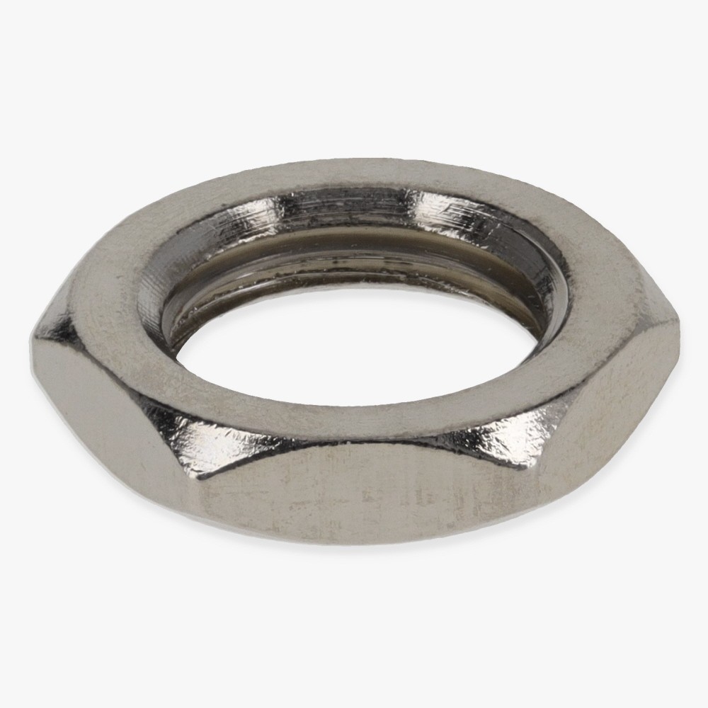 1/8ips - 5/8in Diameter x 1/8in H - Brass Hex Head Nut - Polished Nickel Finish Questions & Answers