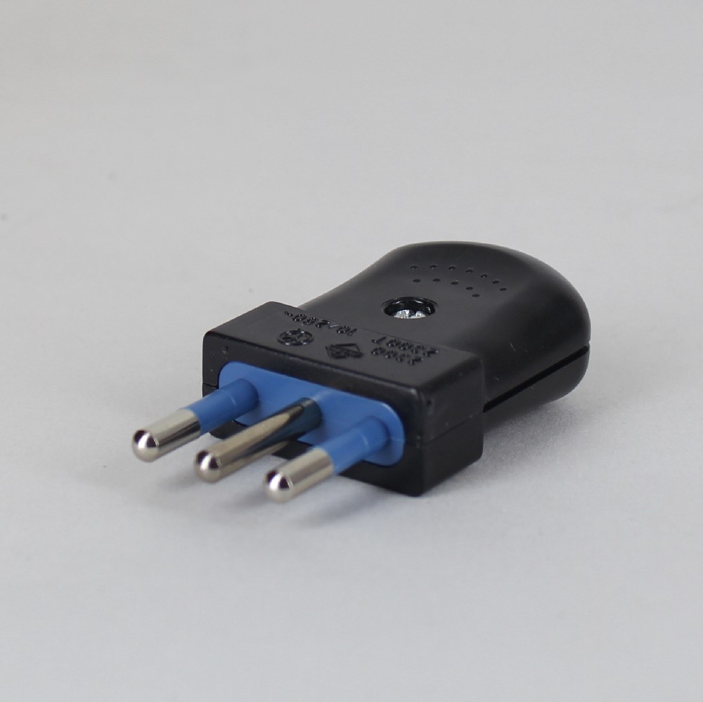 Black - Italy Grounded Plug with Screw Terminal Wire Connections Questions & Answers