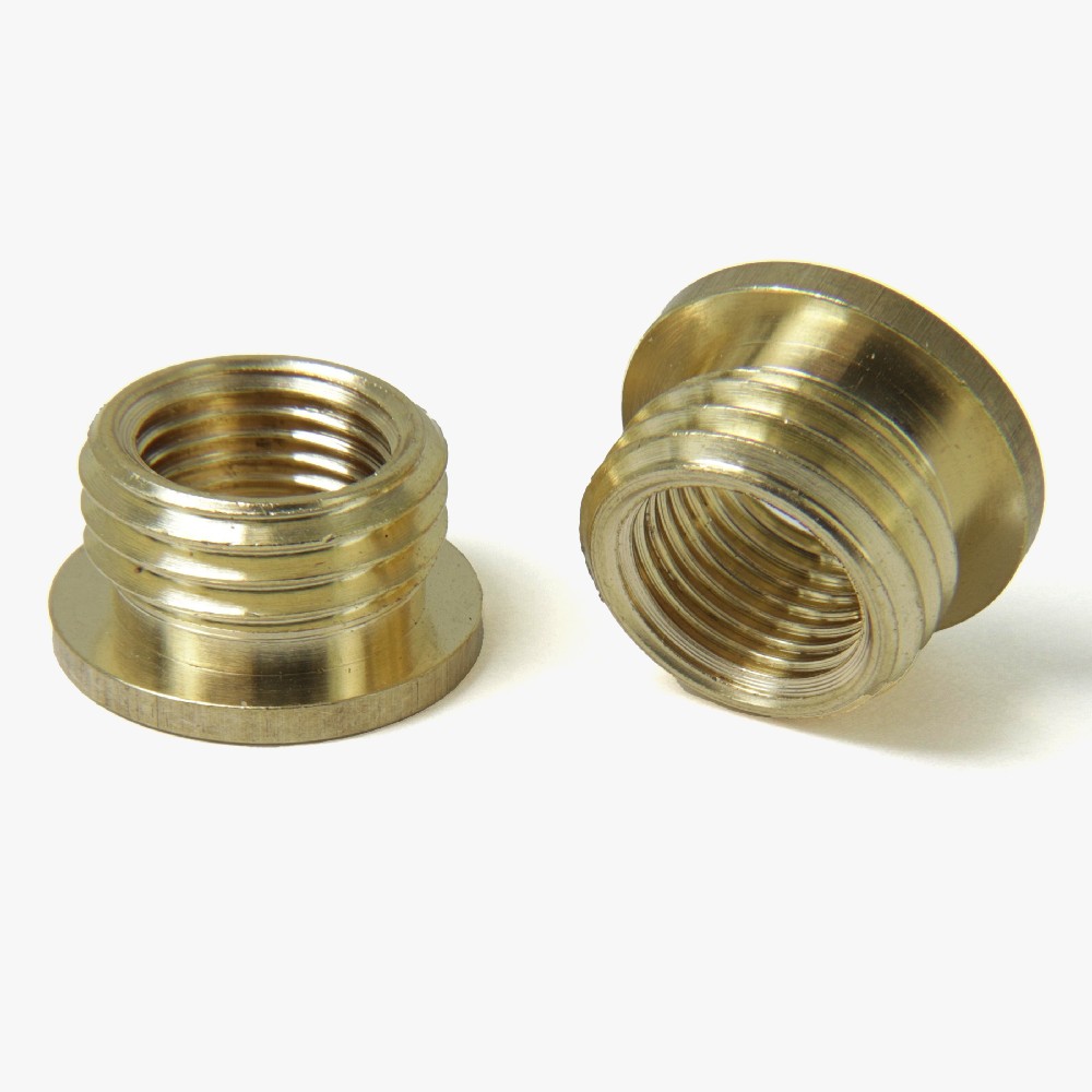 1/8ips. Female X 1/4ips. Male Thread Reducer with Shoulder - Unfinished Brass Questions & Answers