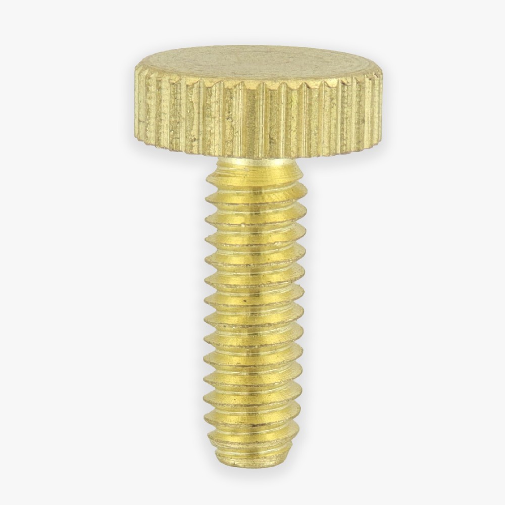 1/2in Long - 8/32 Thread - Brass Knurled Thumb Screw - Unfinished Brass Questions & Answers