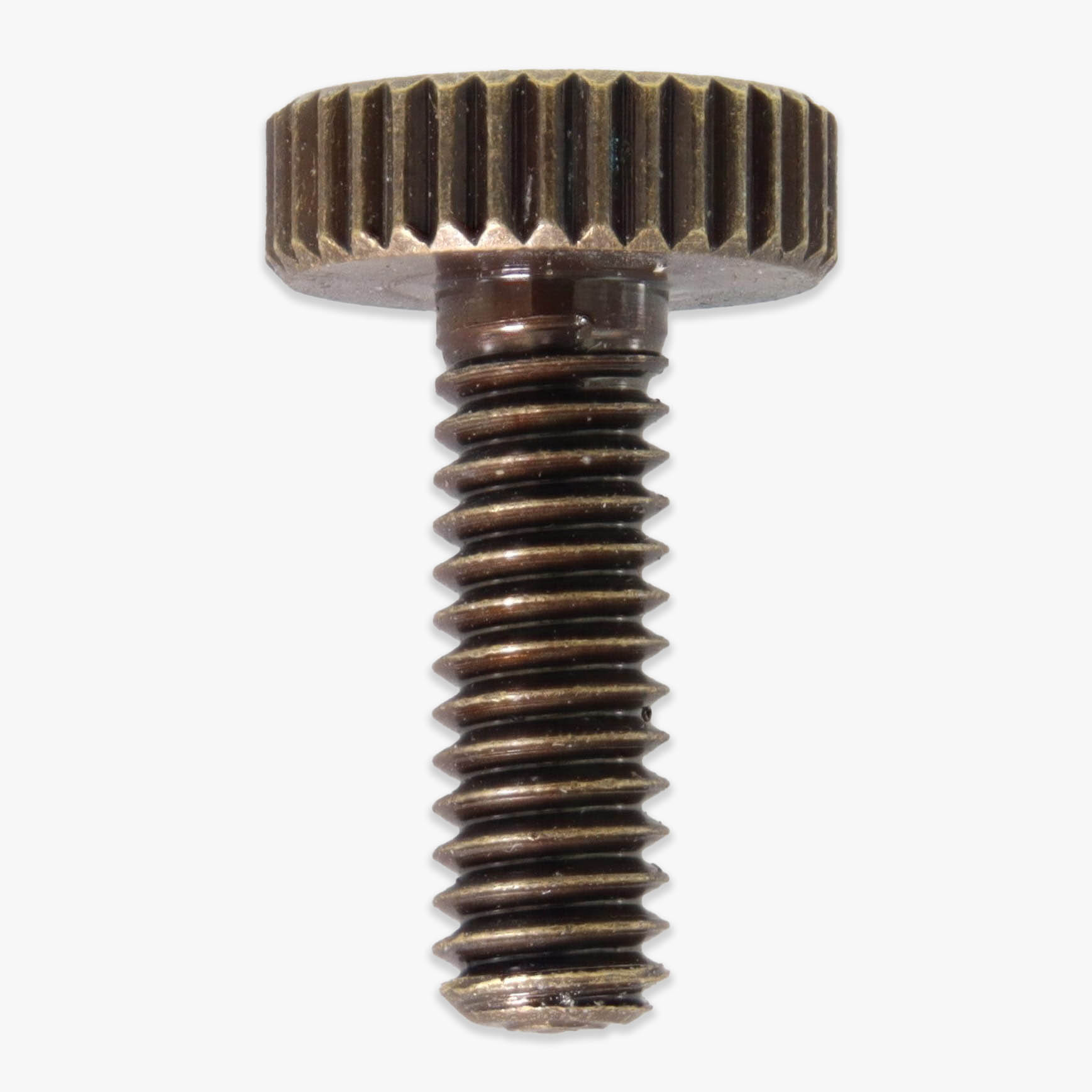 1/2in Long - 8/32 Thread - Brass Knurled Thumb Screw - Antique Brass Finish Questions & Answers