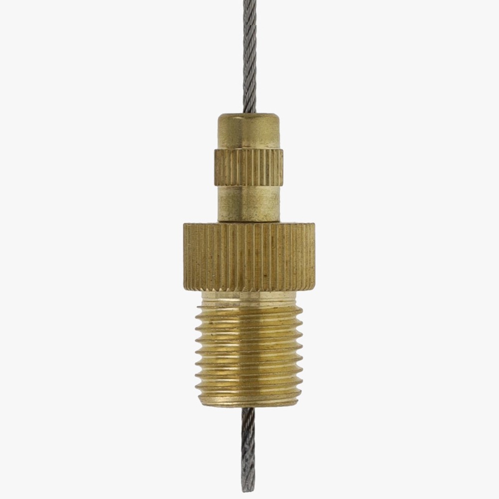 1/4ips Male Thread - Brass Suspension Gripper with Cable Locking Nut - Unfinished Brass Questions & Answers