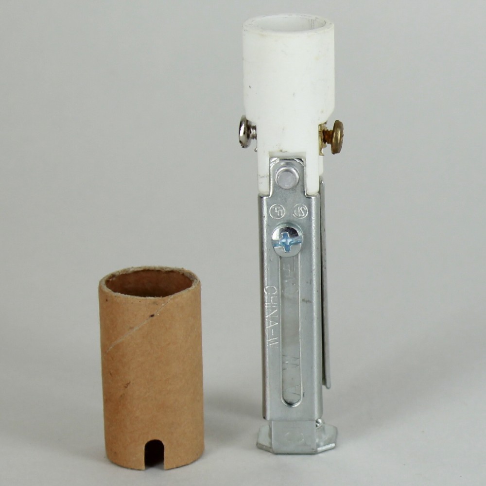 3-1/2in. - 4-5/8in. Adjustable Porcelain. E-12 Socket with Cardboard Insulator and 1/8ips. Hickey Questions & Answers