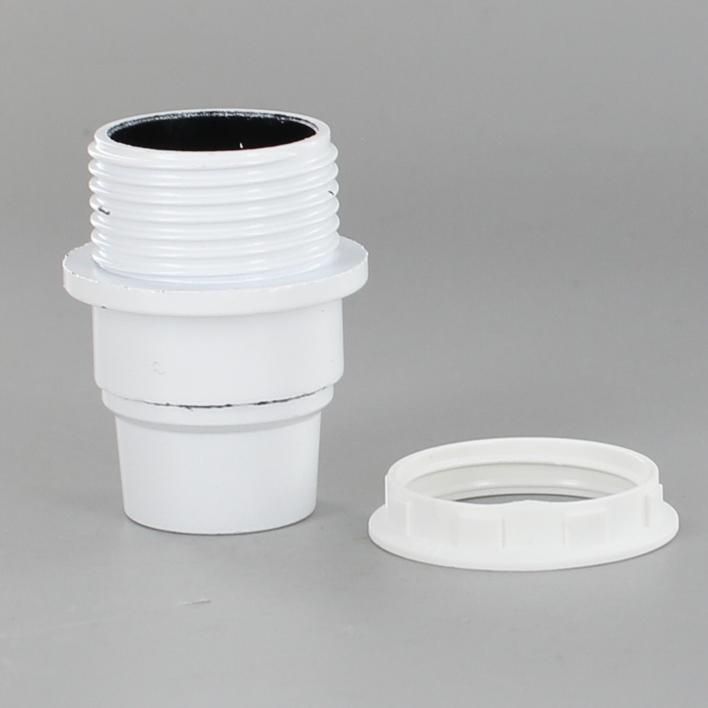 E-12 White Candelabra Base Phenolic Threaded Socket with Shoulder and Ring Questions & Answers