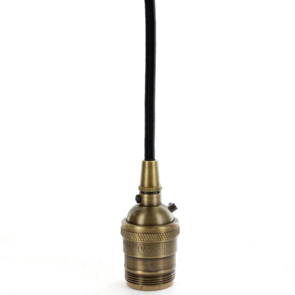 6ft Long 18/3 SVT Black Prewired Keyless UNO Threaded Lamp Socket - Antique Brass Questions & Answers