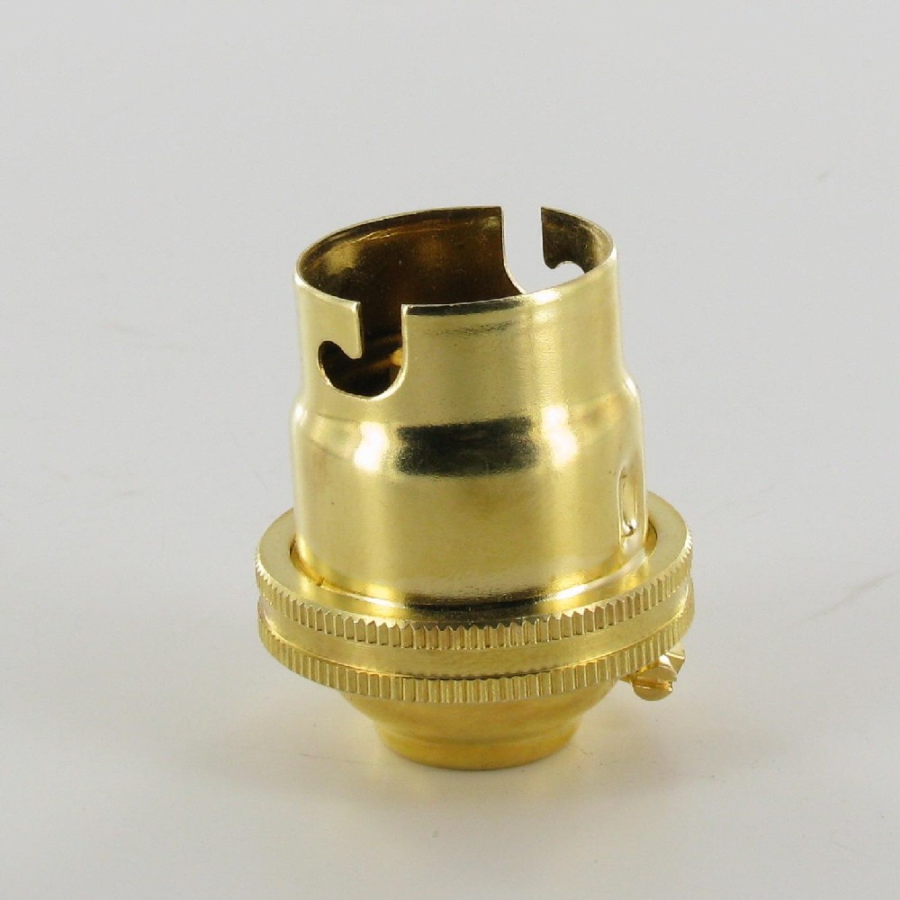 European Bayonet B22 Base Solid Brass Lamp Socket with 1/8ips Threaded Cap - Unfinished Brass Questions & Answers