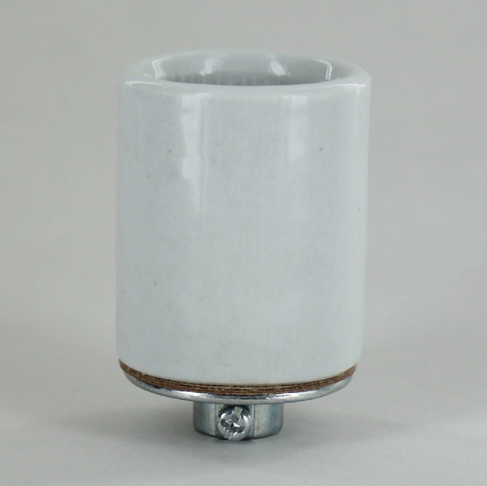 E-27 Base Porcelain Grounded Lamp Socket with 1/8ips Threaded Metal Cap. CE Approved. Questions & Answers